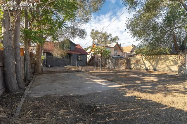 a view of road with large trees