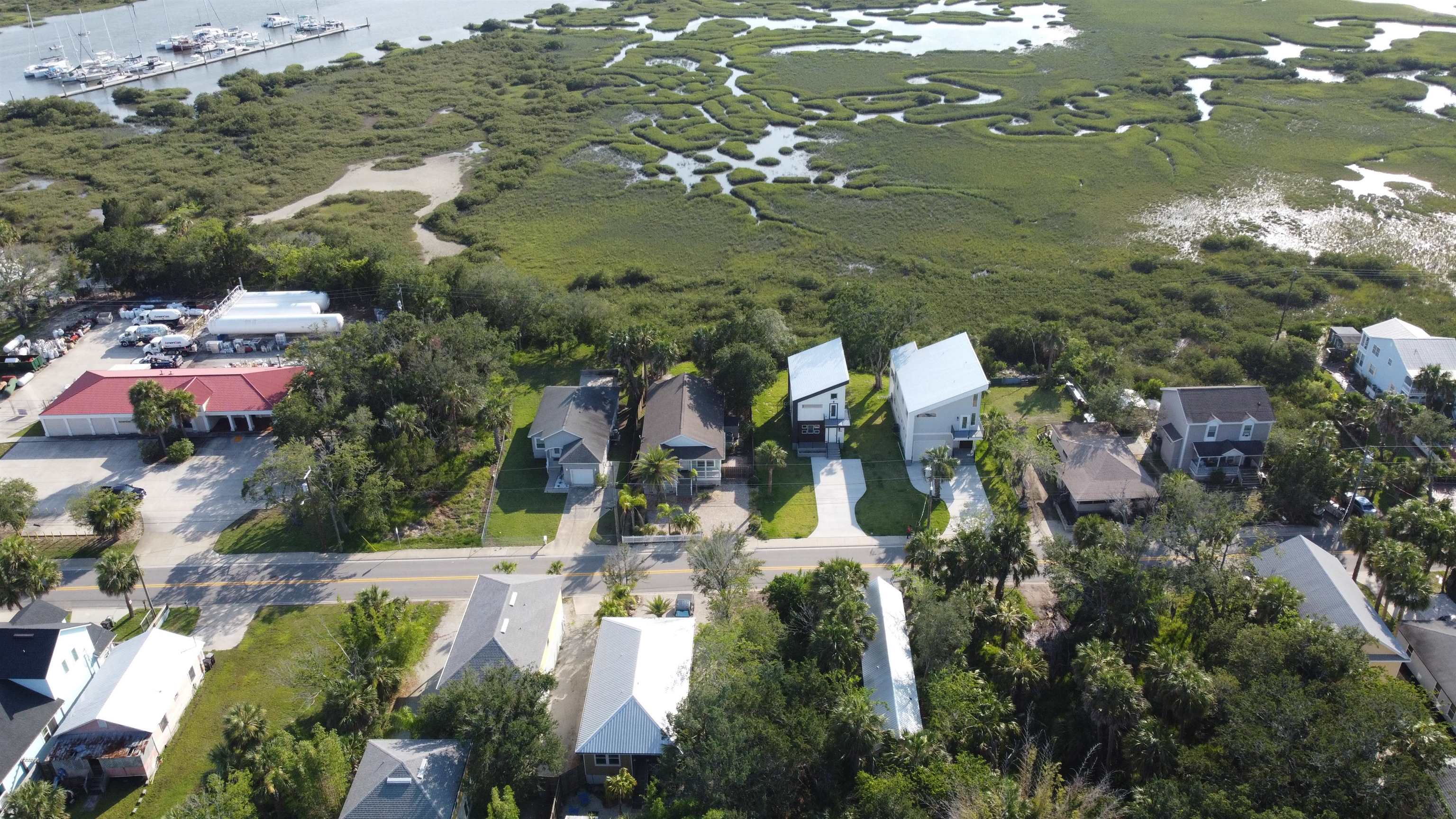 247 Riberia Street St. Augustine, FL 32084 - Photo 39 of 42 an aerial view of residential houses with outdoor space and trees