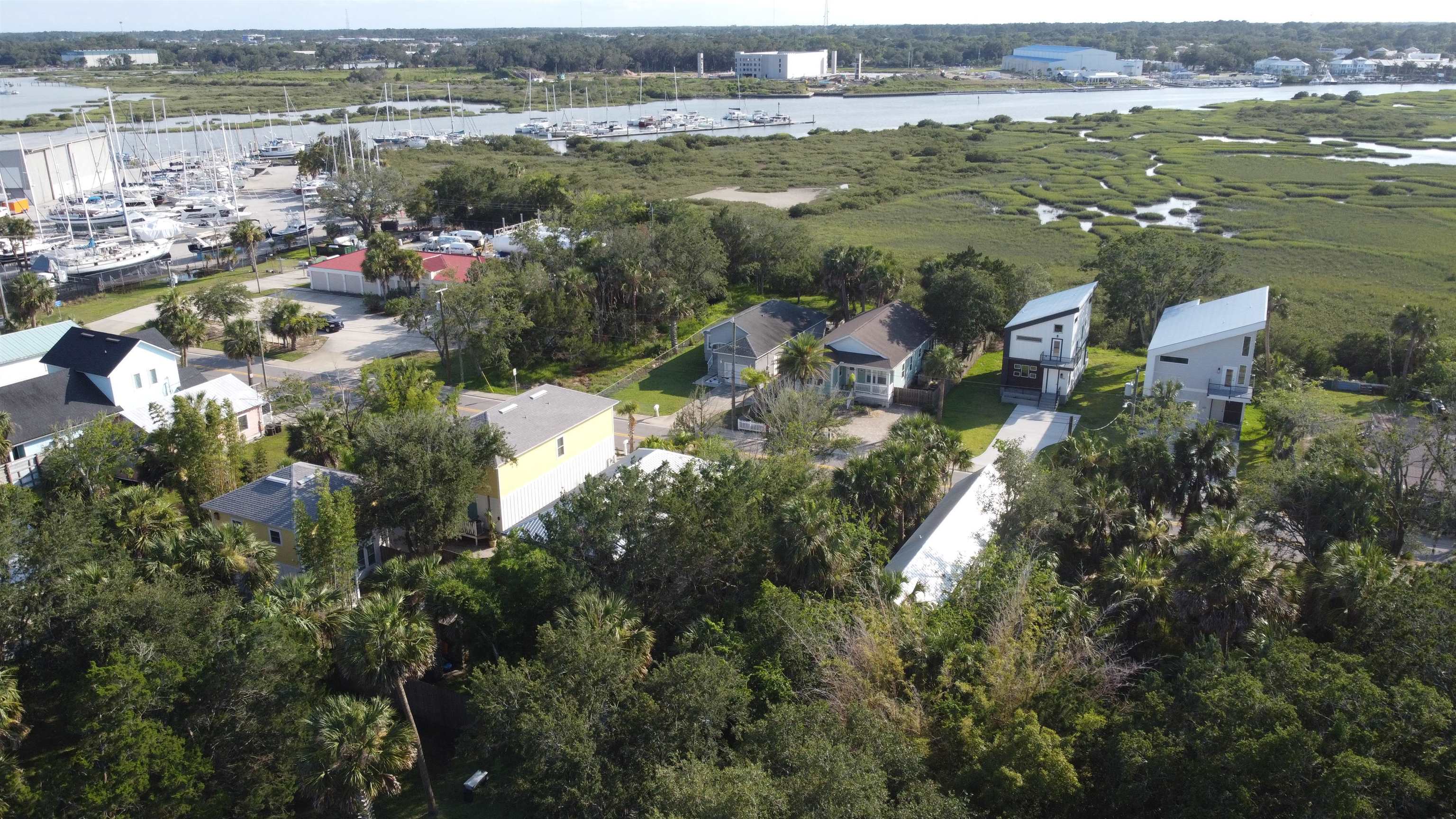 247 Riberia Street St. Augustine, FL 32084 - Photo 4 of 42 an aerial view of residential houses with outdoor space and river