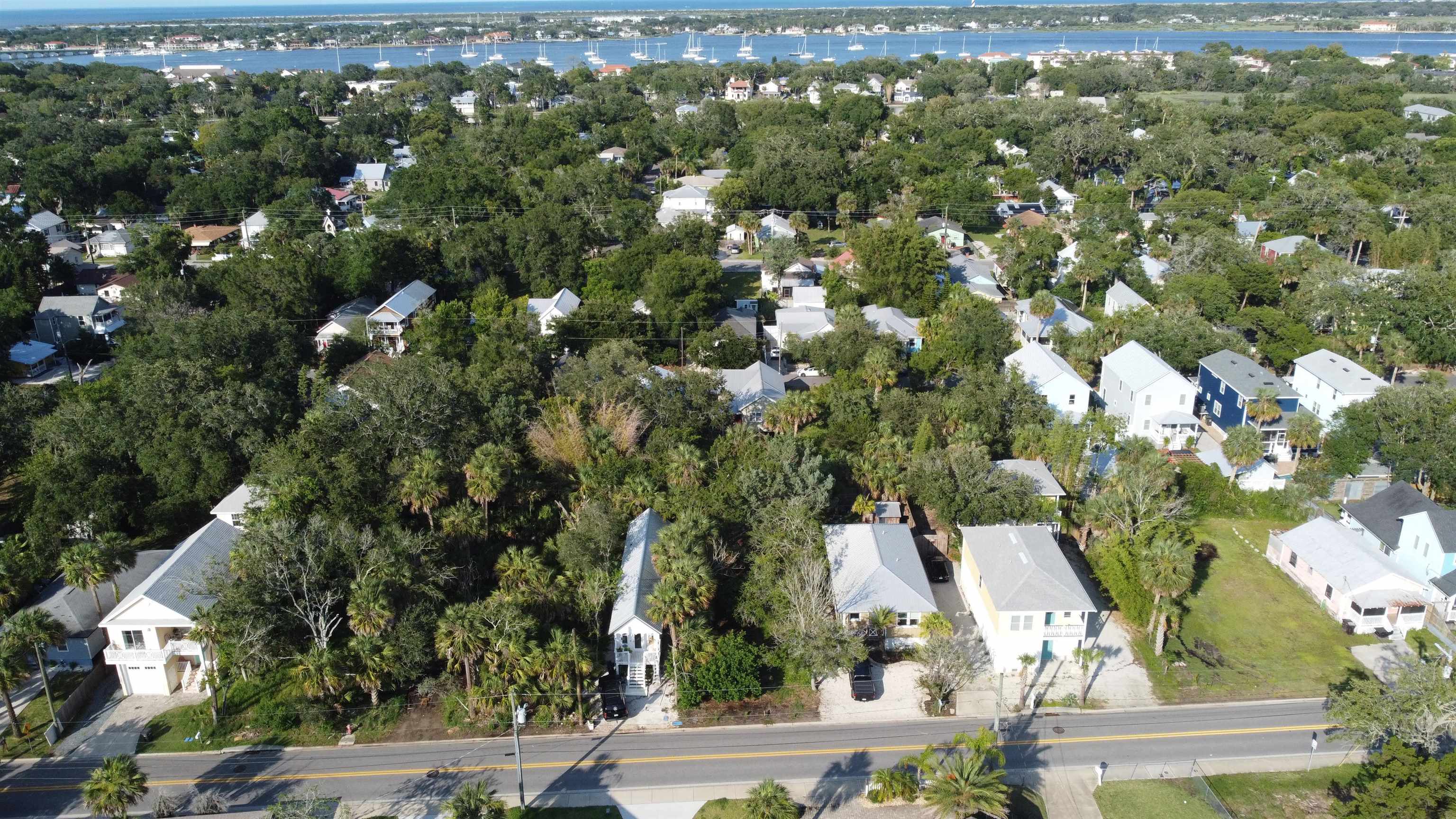247 Riberia Street St. Augustine, FL 32084 - Photo 42 of 42 an aerial view of a house with yard