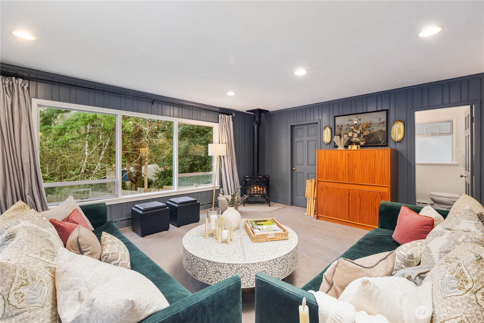 641 Northwest 175th Street Shoreline, WA 98177 - Photo 13 of 40 a living room with furniture and a large window