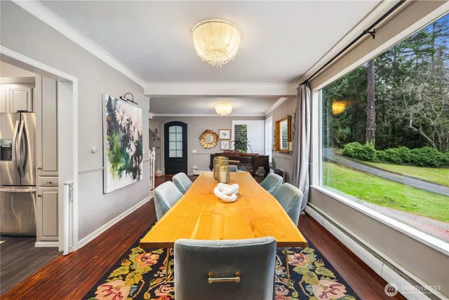 a view of swimming pool from a window