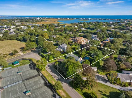 an aerial view of multiple house