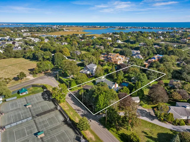 an aerial view of multiple house