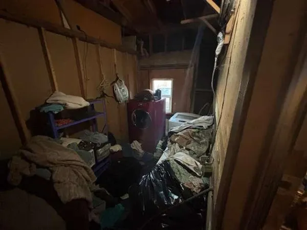 a view of storage and utility room