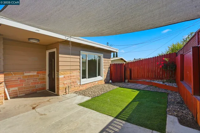 a backyard of a house