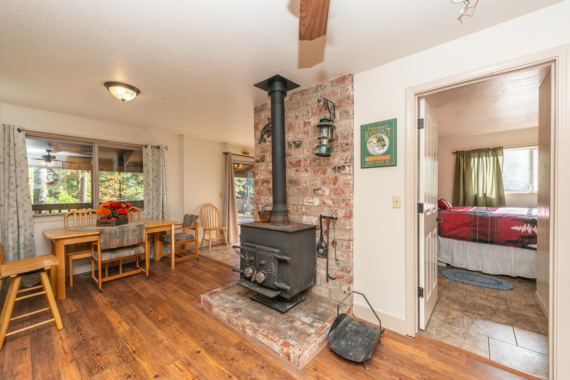 851 Mountain Aire Road Trinity Center, CA 96091 - Photo 40 of 54 a living room with furniture and a fireplace