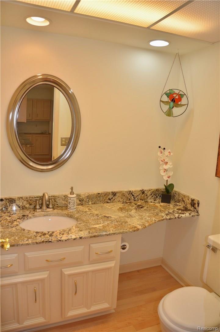Newly updated powder room