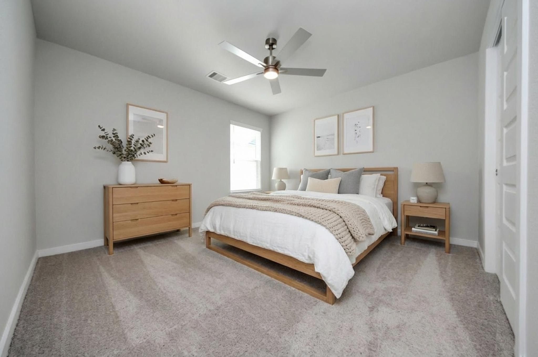 3002 Bury Park Dr Spring Spring, TX 77373 - Photo 39 of 45 a bedroom with a bed and a ceiling fan