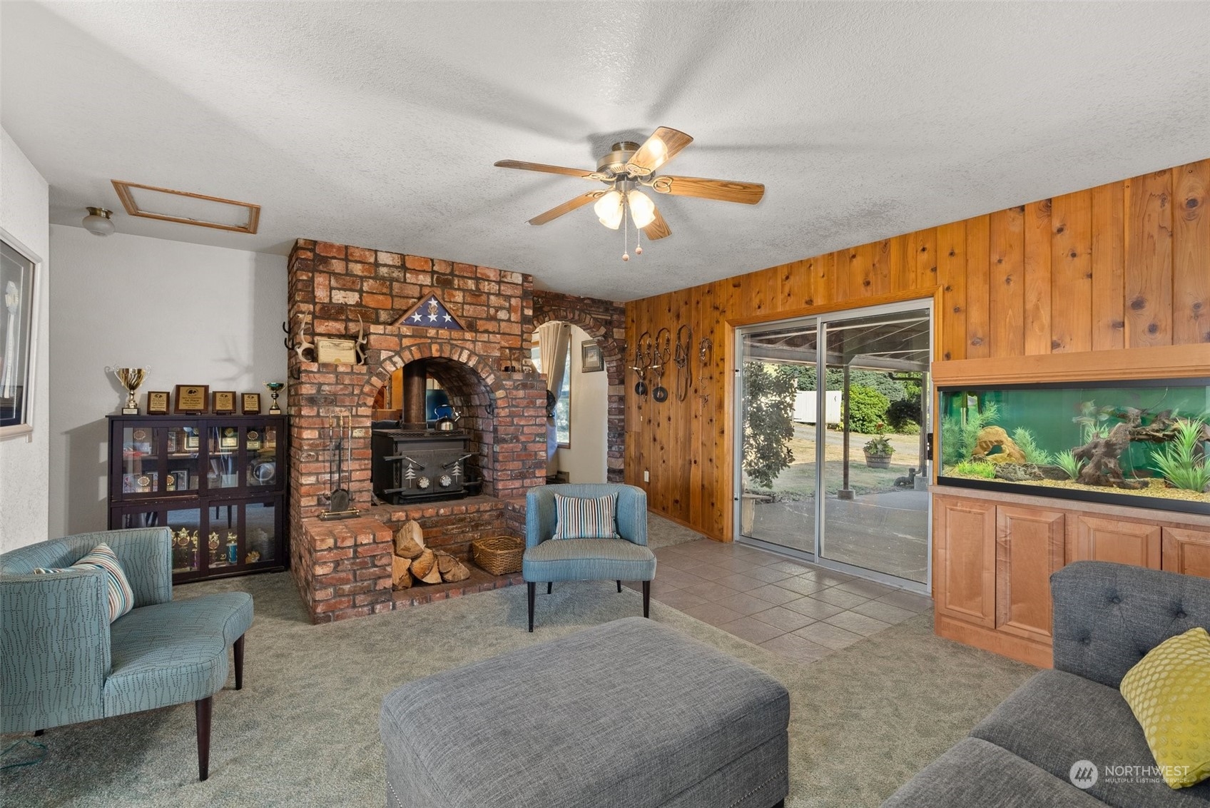 434 Cispus Road Randle, WA 98377 - Photo 12 of 40 a living room with furniture and a large window