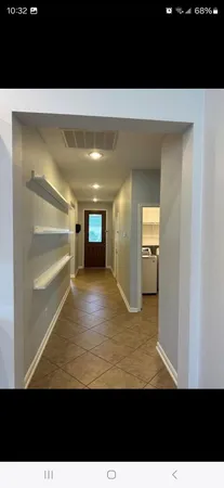 a view of a room with racks