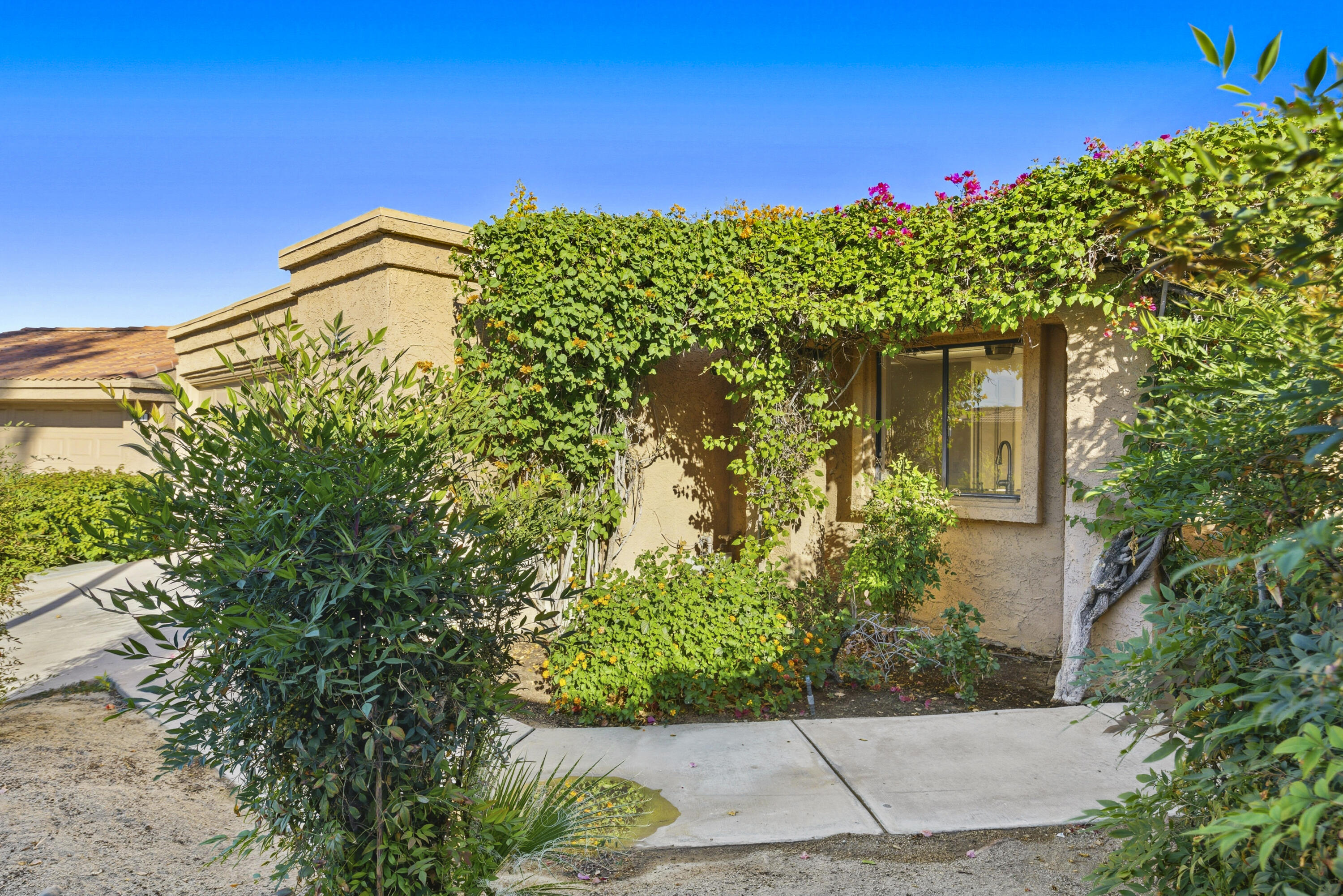 44695 Monaco Circle Palm Desert, CA 92260 - Photo 3 of 58 a view of a pathway in a garden