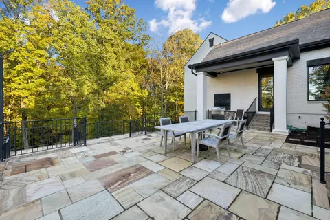 a view of outdoor space with seating