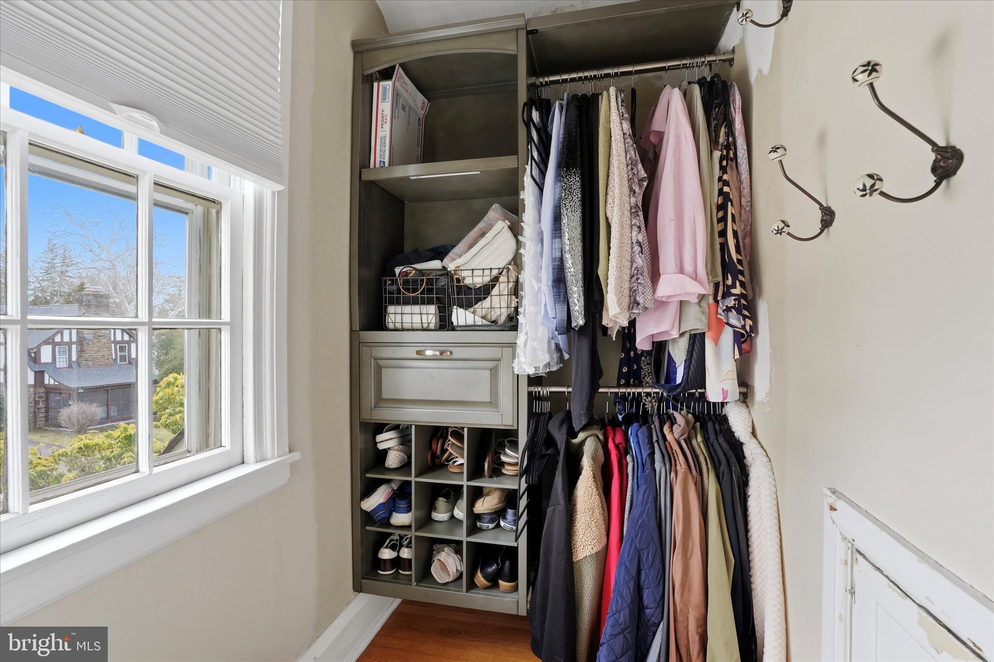 310 Old Forest Road Wynnewood, PA 19096 - Photo 25 of 35 a view of walk in closet with clothes and shoes