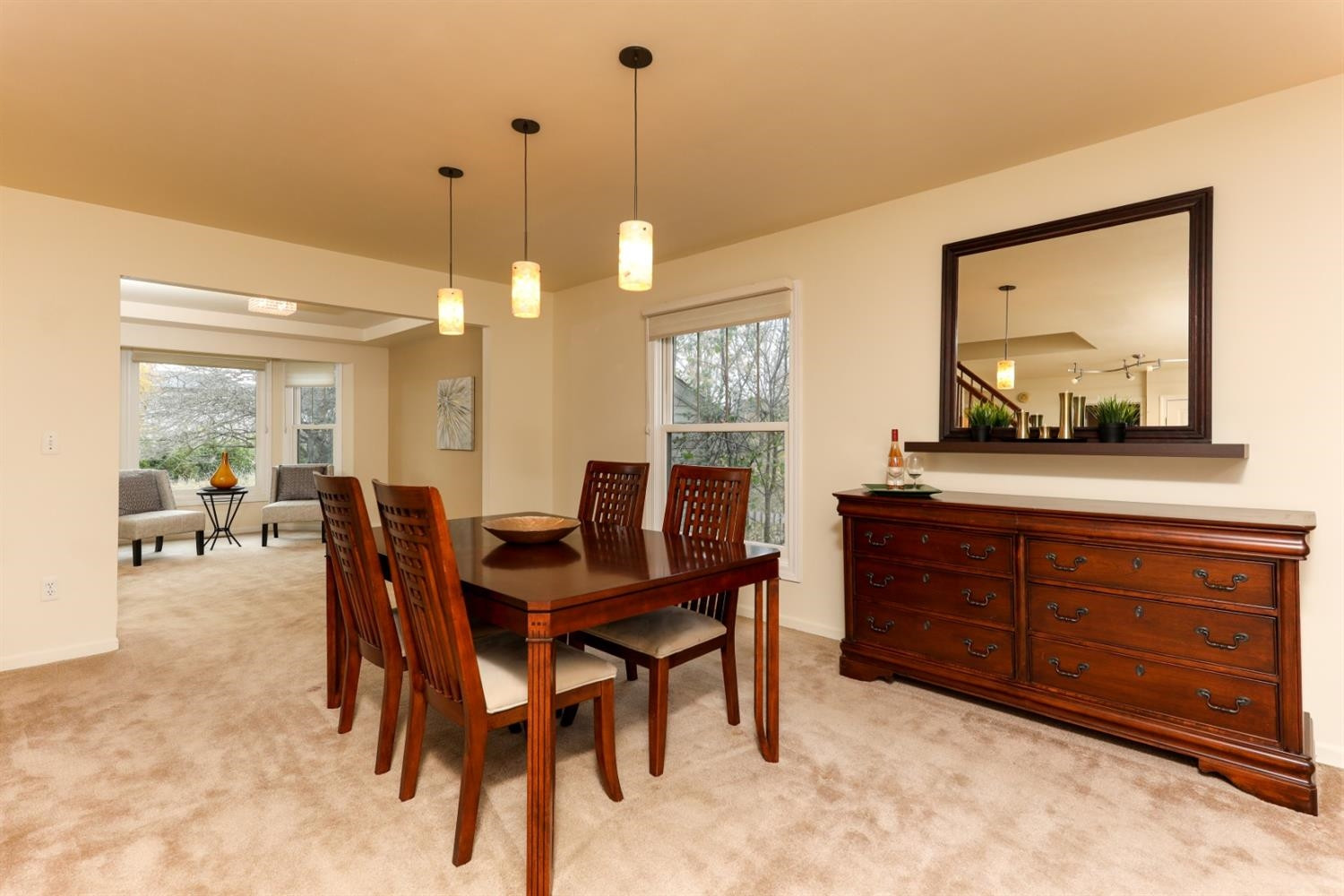 Dining room, sitting room beyond.(LR/DR)
