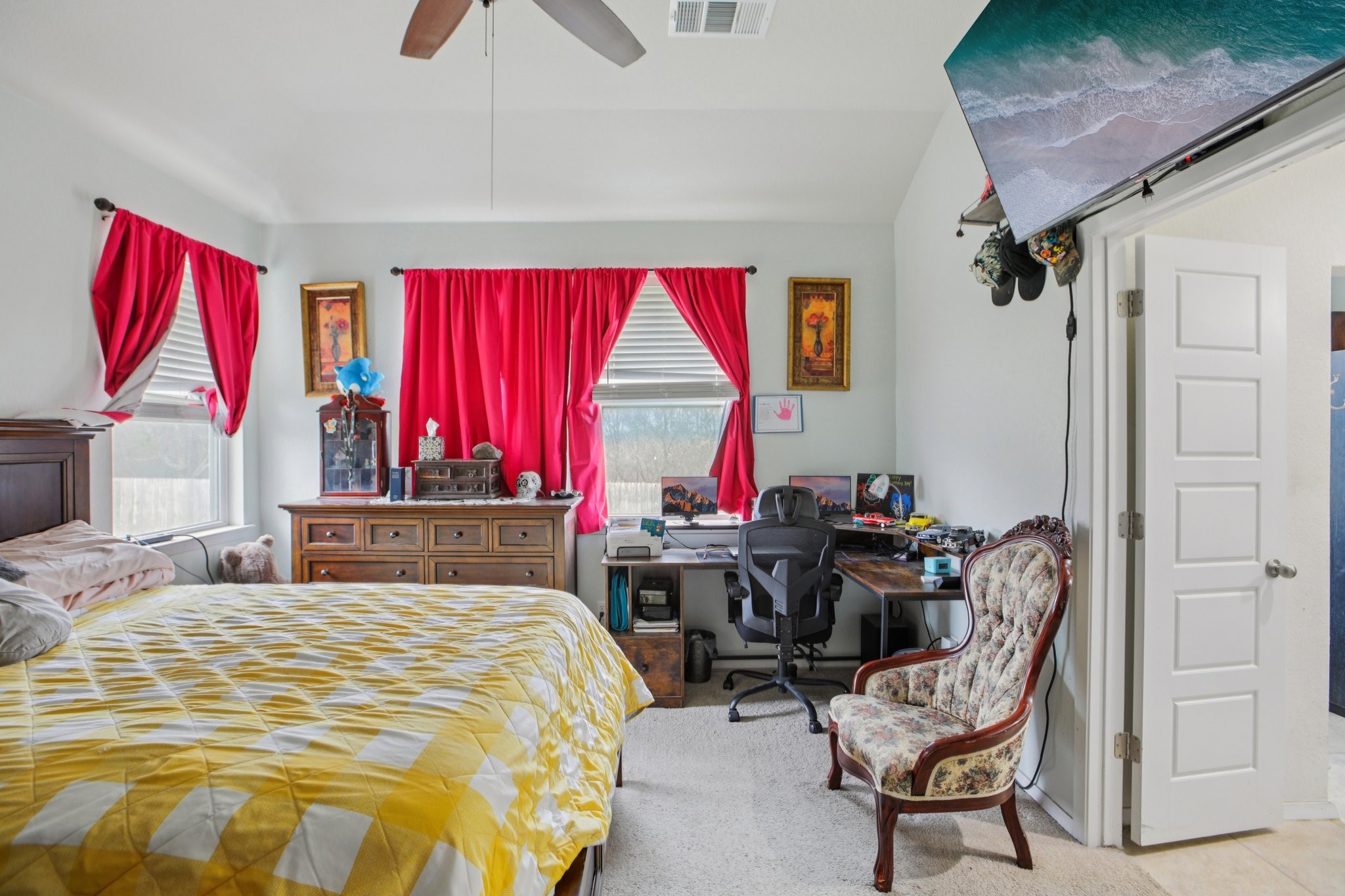 119 Saranac Drive Elgin, TX 78621 - Photo 20 of 41 a bedroom with a bed and a chair