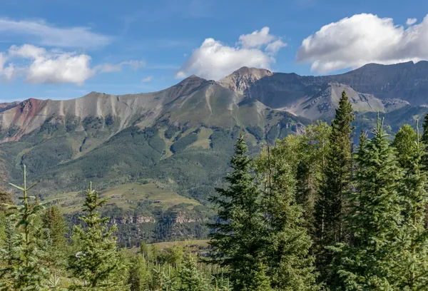 a view of a backyard of a house