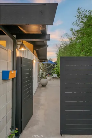 a view of a garage