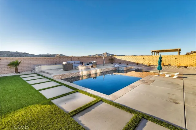 a view of a couch in front of a building