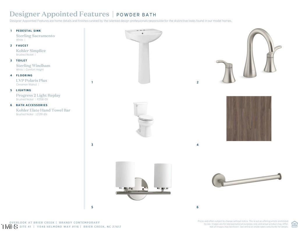 11548 Helmond Way, Unit 116 Raleigh, NC 27617 - Photo 17 of 36 Powder Bathroom Selections