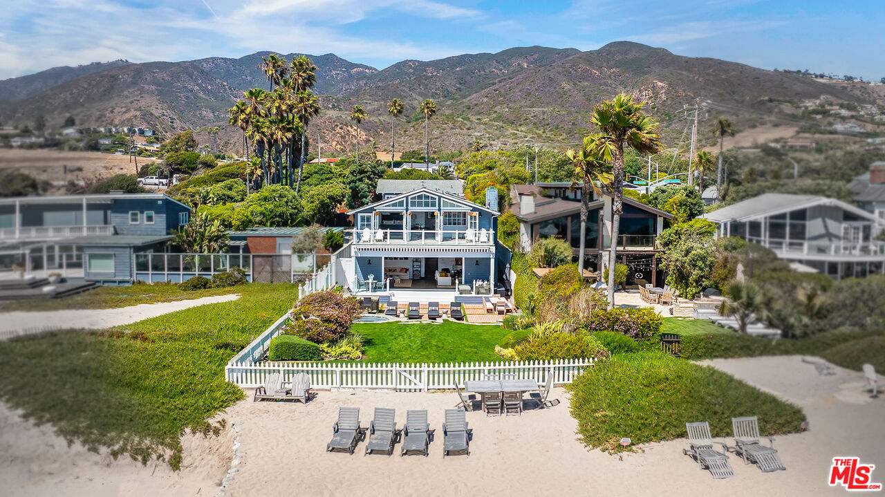 30810 Broad Beach Road Malibu, CA 90265 - Photo 41 of 43 an aerial view of a house with a garden and lake view
