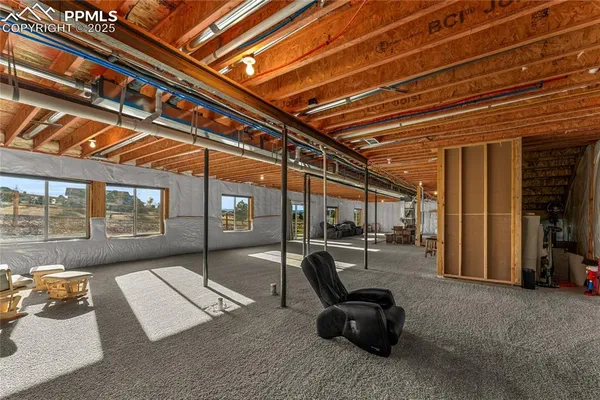 a room with gym equipment