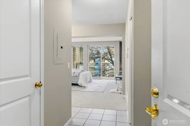 a bathroom with a tub