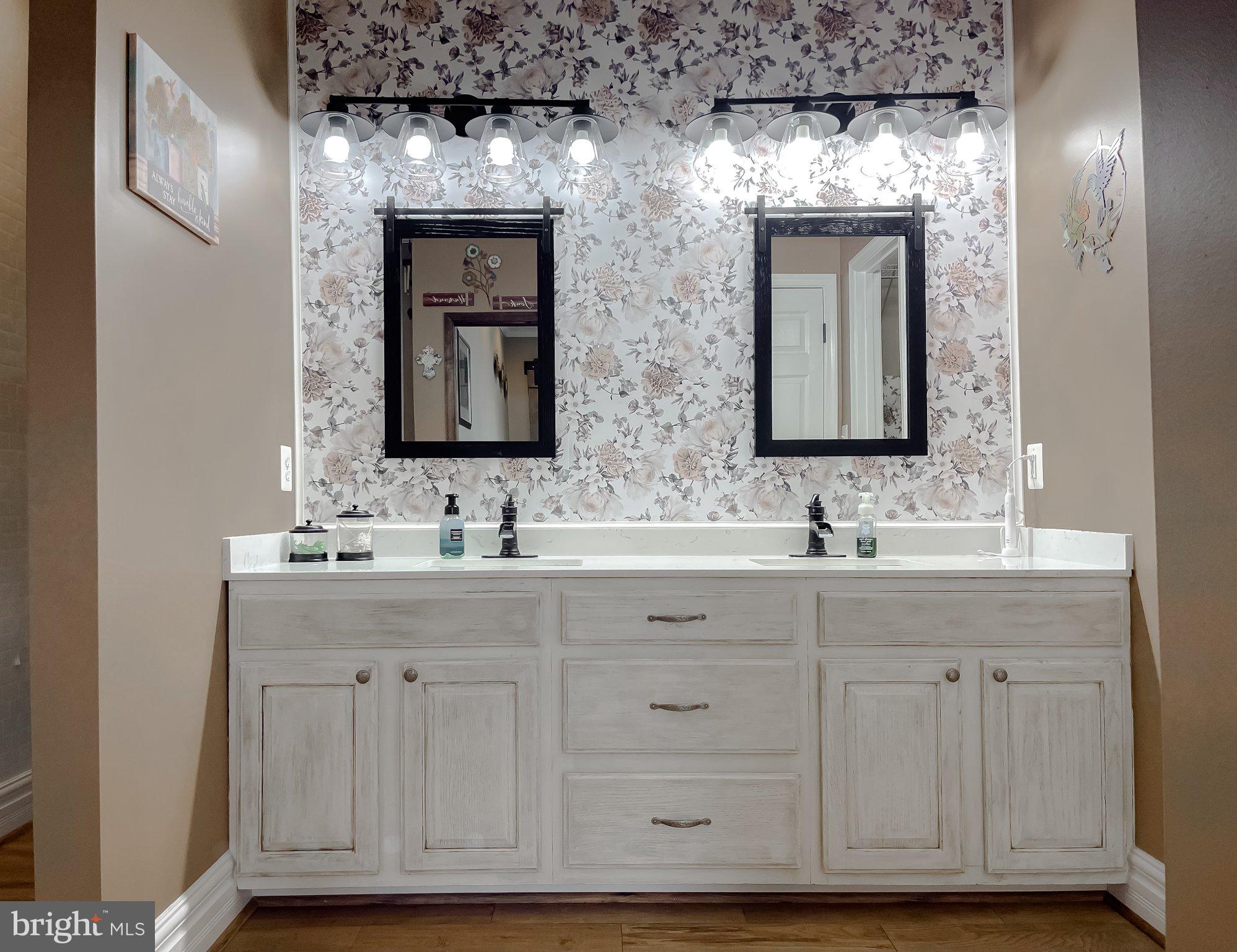 400 Adelina Road Prince Frederick, MD 20678 - Photo 50 of 57 Charming bathroom with floral accents.