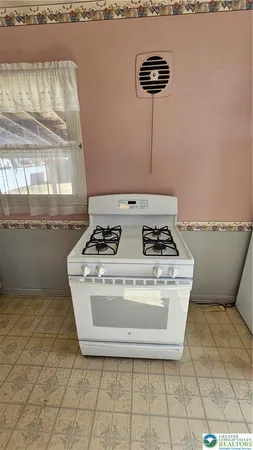 a close view of stove top oven and microwave