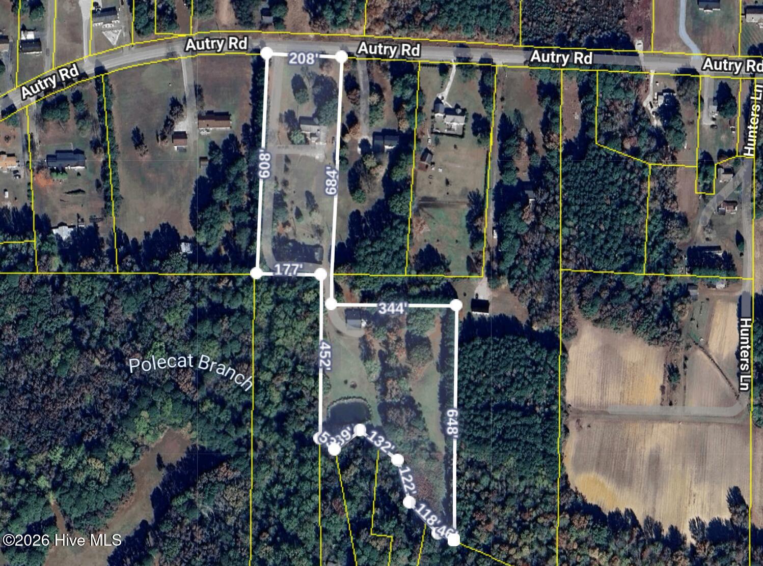 5493 Autry Road Rocky Mount, NC 27803 - Photo 6 of 6 Aerial Dimensions 5493 Autry Road