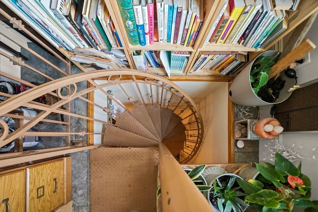 a picture of a flower pot with a bench