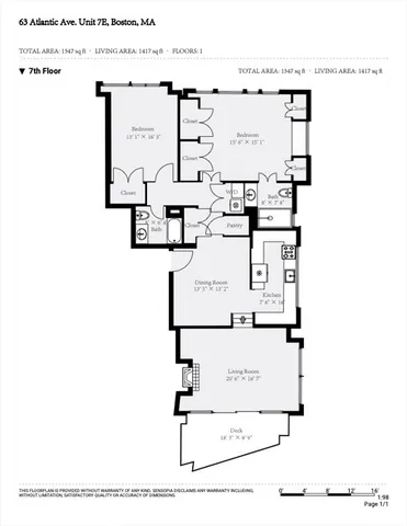 $1,799,000 | 63 Atlantic Avenue, Unit 7E, Boston, MA 02110