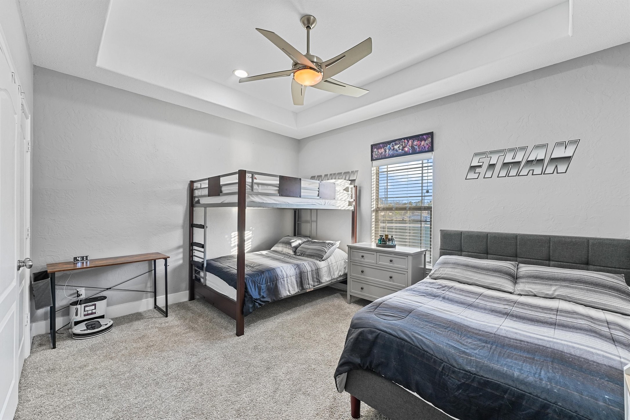 19545 Crosby Eastgate Road Crosby, TX 77532 - Photo 21 of 26 a bedroom with two beds and a window