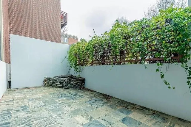 a outdoor living room with furniture