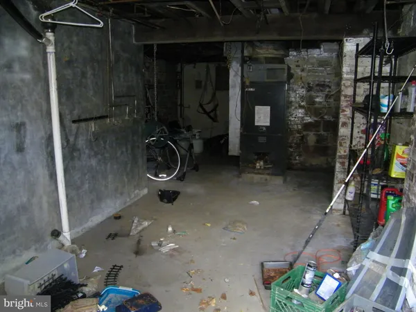 a close view of water heater room