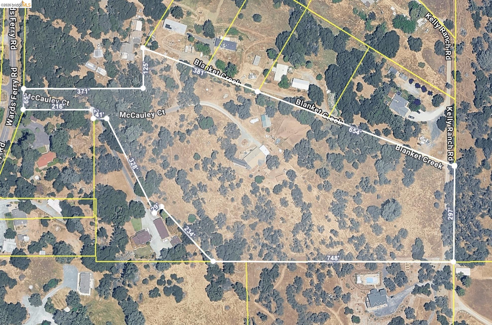 18195 Wards Ferry Road Sonora, CA 95370 - Photo 4 of 67 Property Survey Map. Illustrating the boundaries and dimensions of the property