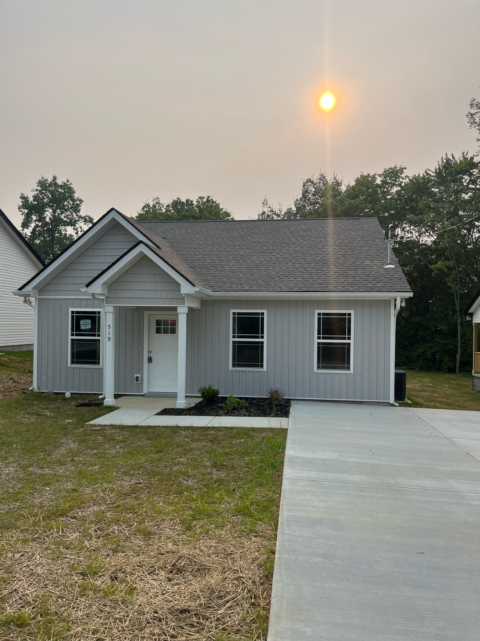 a front view of house with yard