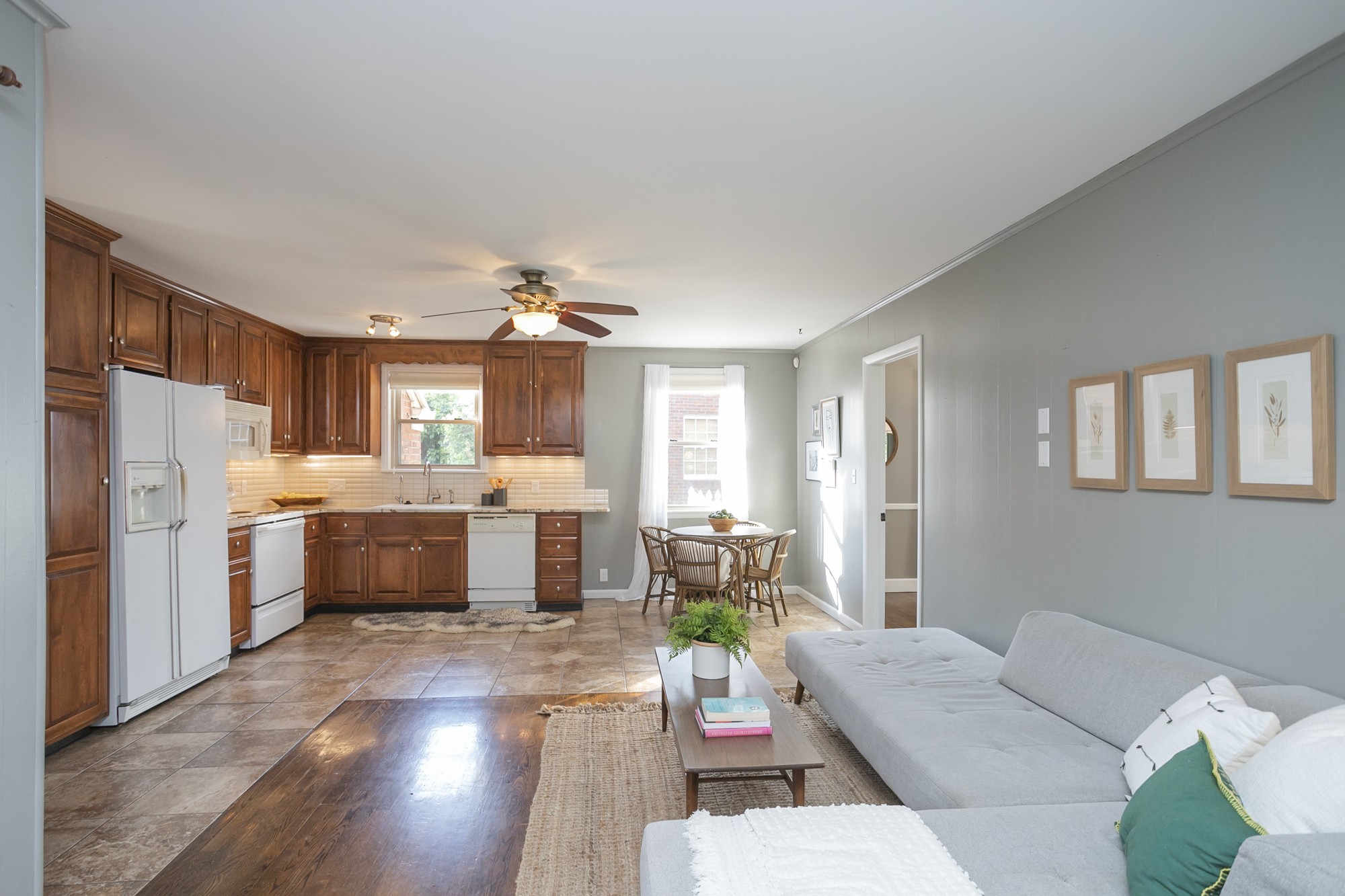 1018 Mitchell Road Nashville, TN 37206 - Photo 17 of 44 a living room with furniture kitchen view and a refrigerator