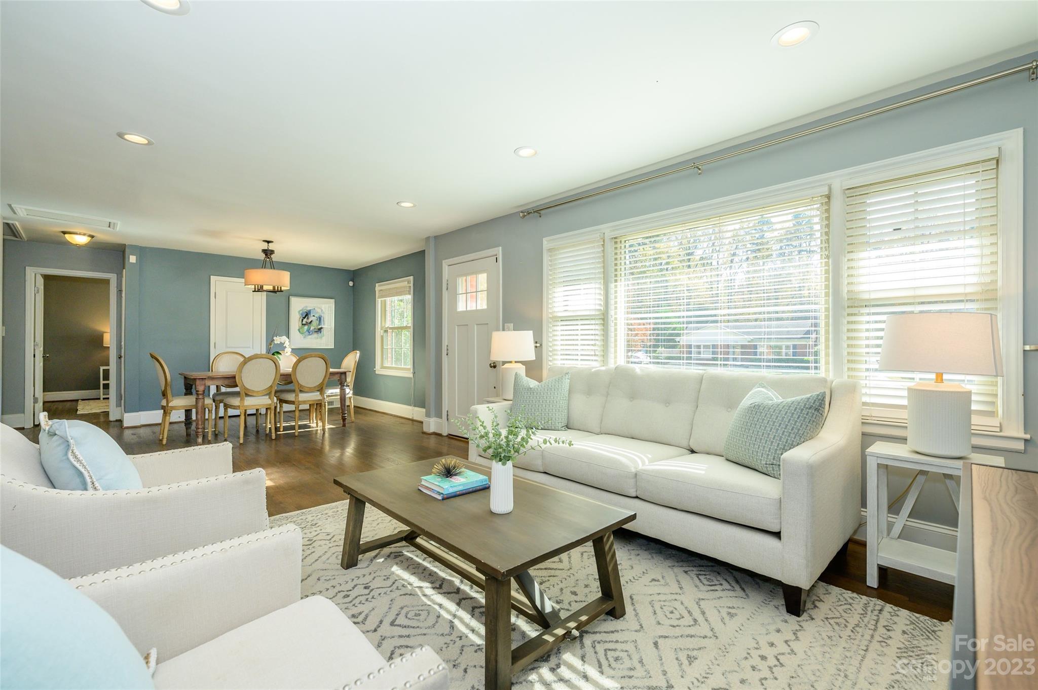 2901 Enfield Road Charlotte, NC 28205 - Photo 6 of 29 a living room with furniture and a large window