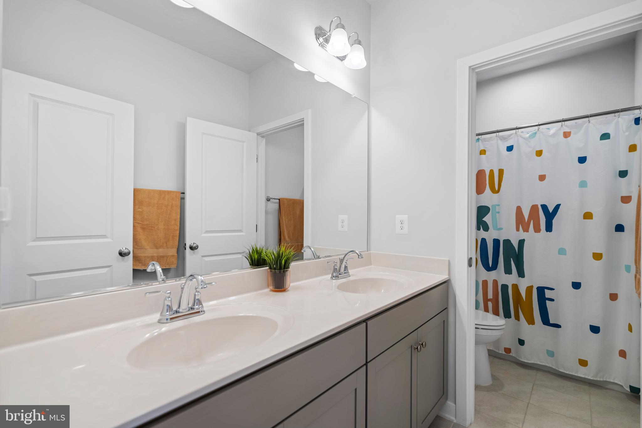 42064 Creighton Road Brambleton, VA 20148 - Photo 32 of 56 Shared Bathroom on the Upper Floor with Dual Sinks