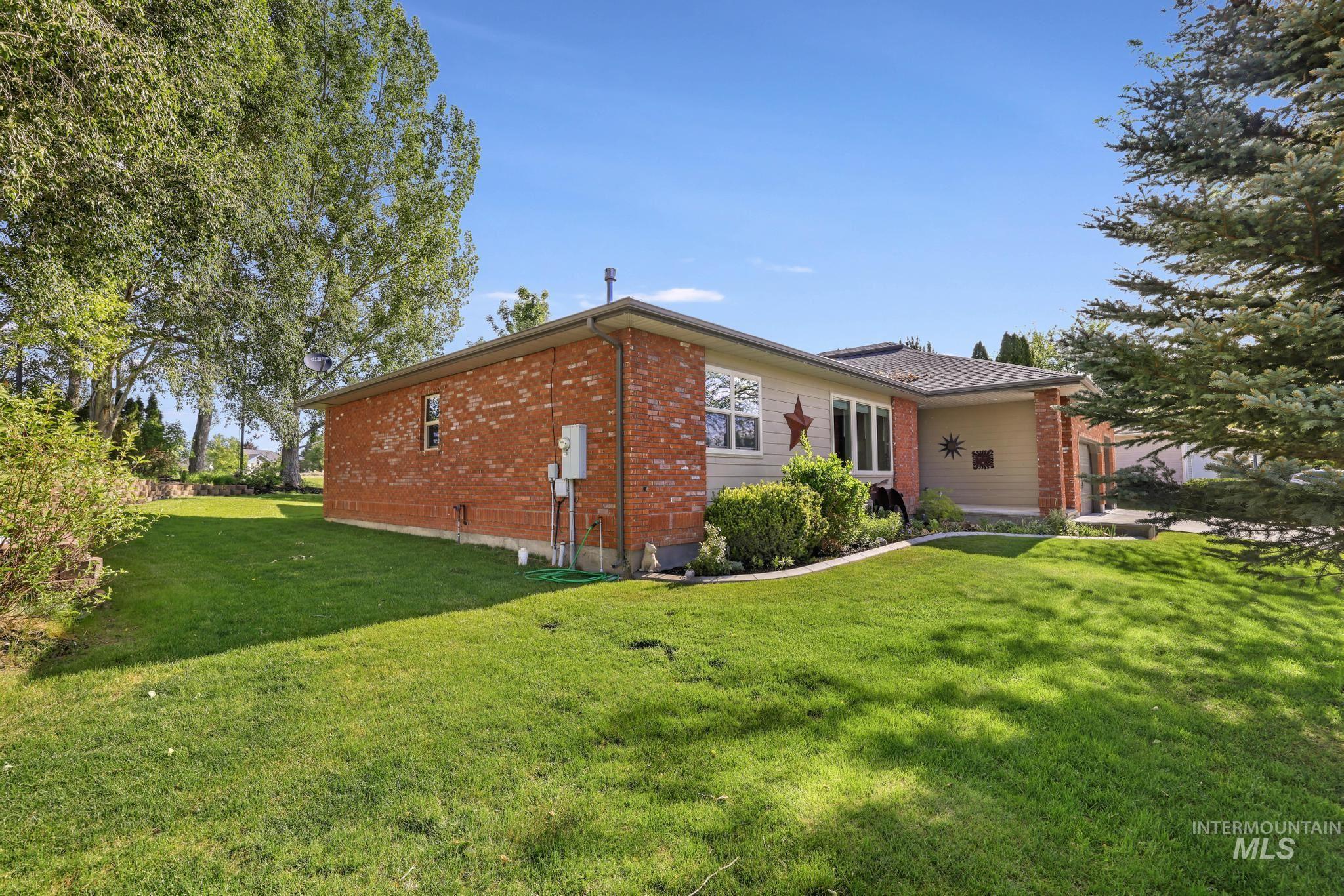 Expansive lawn surrounding the property