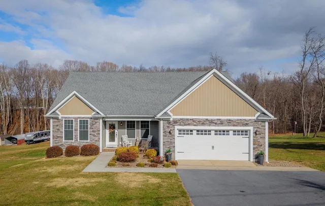 a view of a house with garden
