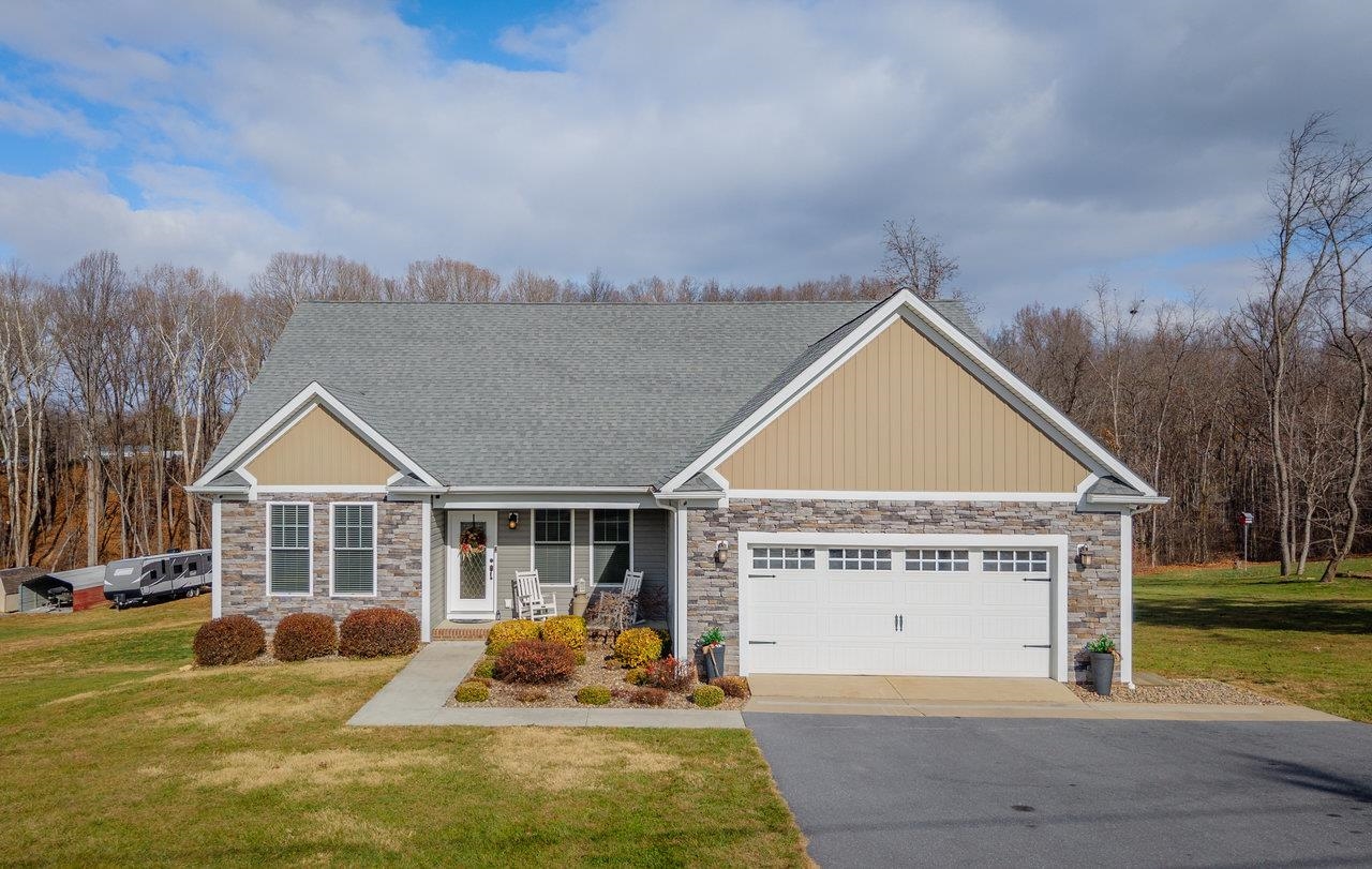 a view of a house with garden