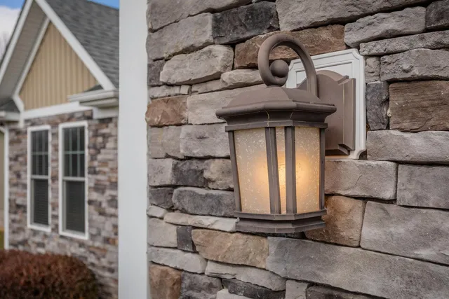 a front view of a house with entryway