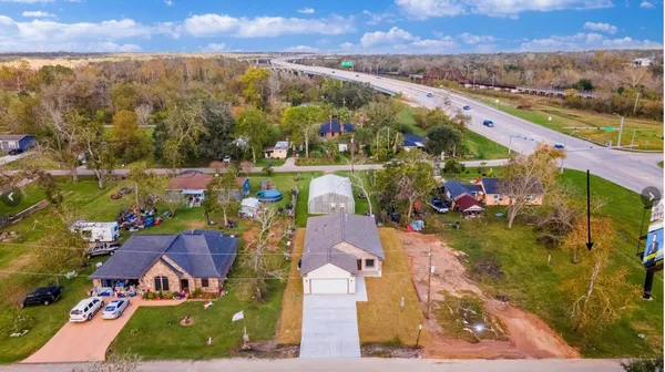 an aerial view of multiple house