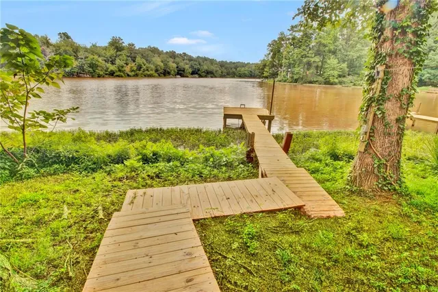 a wooden view of lake