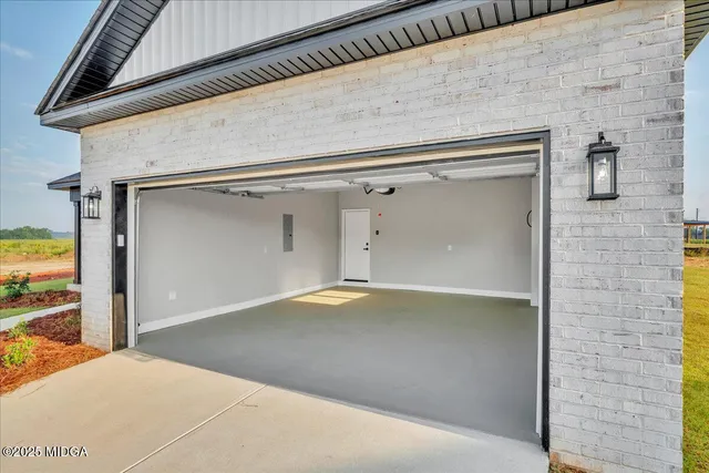 a house view with a lake view