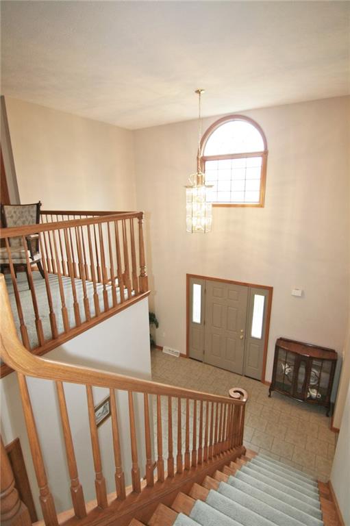 Gracious two-story entry with tile flooring...