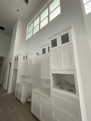 a bathroom with a sink and mirror