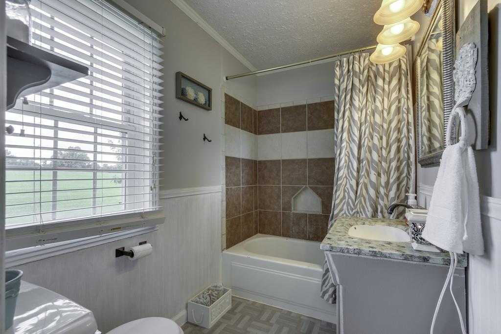301 Whitson Road Bethpage, TN 37022 - Photo 24 of 29 a bathroom with a granite countertop bathtub sink vanity mirror and toilet